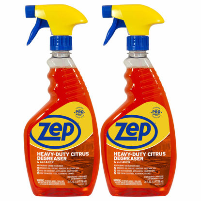 Picture of Zep Heavy-Duty Citrus Degreaser and Cleaner - 24 Ounce (Case of 2) ZUCIT24 - Removes Oil, Grease, Adhesive and Kitchen Soil