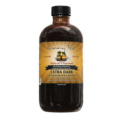 Picture of Sunny Isle Extra Dark Jamaican Black Castor Oil, 8 fl. oz. | 100% Natural High Potency Treatment for Hair, Scalp