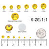 Picture of 3792 Pieces Flatback Rhinestones for Crafts,Nail Gems Gemstones Crystals Jewels,Craft Glass Diamonds Stones Bling Rhinestone with Tweezers and Picking Pen(SS6~SS20 Yellow)
