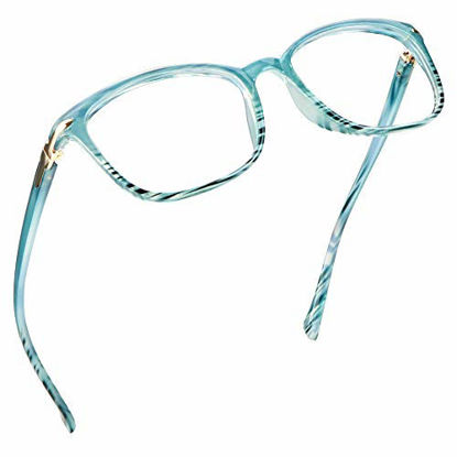Picture of LifeArt Blue Light Blocking Glasses, Anti Eyestrain, Computer Reading Glasses, Gaming Glasses, TV Glasses for Women Men, Anti Glare (Stripe Blue, +2.75 Magnification)