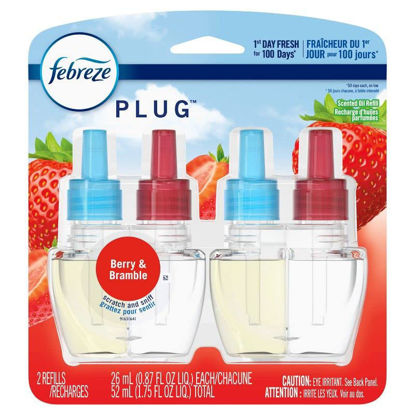 Picture of Febreze Odor-Eliminating Fade Defy PLUG Air Freshener Refill, Berry & Bramble, (2) .87 fl. oz. Oil Refill