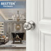Picture of [10 Pack] BESTTEN Entry Door Knob, Keyed Different Door Lock, Standard Ball, for Exterior and Front Door, Satin Nickel