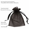 Picture of 100PCS Black Organza Bags 4x6 inch, Drawstring Chic Gift Beauty Bags, Jewelry Pouches Lash Aftercare Bag Eyelash Extensions Haircare Products Bag