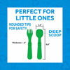 Picture of RE-PLAY Made in USA 8pk Toddler Feeding Spoon and Fork Set| Made from BPA Free Eco Friendly Recycled Milk Jugs - Virtually Indestructible | White, Navy, Black & Grey | Dishwasher Safe |Droid