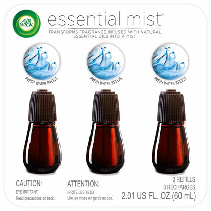 Picture of Air Wick Essential Mist, Essential Oil Diffuser Refill, Fresh Water Breeze, 3 Count, Air Freshener , 2.01 oz