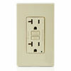Picture of Leviton GFNT2-I Self-Test SmartlockPro Slim GFCI Non-Tamper-Resistant Receptacle with LED Indicator, Wallplate Included, 20-Amp, Ivory