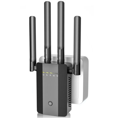 Picture of 2023 WiFi Extender Wireless Signal Booster Long Range up to 8600sq.ft and 45+ Devices, Repeater Signal Amplifier with WAN/LAN Port , Internet Booster for Home, 1-Tap Setup, 5 Modes, Access Point