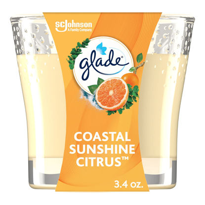 Picture of Glade Candle Jar, Air Freshener, Coastal Sunshine Citrus, 3.4 Oz
