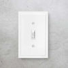 Picture of Modern Edge Decorative Wall Plate Switch Plate Outlet Cover, Durable Solid Zinc Alloy (Single Toggle 3PK, White)