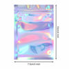 Picture of 100 Pieces Smell Proof Bags Holographic Packaging Bags Storage Bag for Food Storage(Holographic Color, 3 x 4 Inches,)