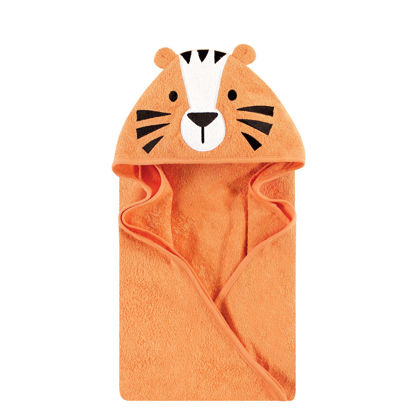 Picture of Hudson Baby Unisex Baby Cotton Animal Face Hooded Towel, Tiger, One Size