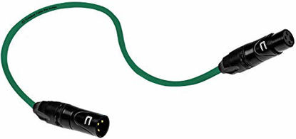 Picture of Balanced XLR Cable Male to Female - 5 Feet Green - Pro 3-Pin Microphone Connector for Powered Speakers, Audio Interface or Mixer for Live Performance & Recording