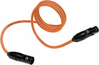 Picture of Balanced XLR Cable Male to Female - 75 Feet Orange - Pro 3-Pin Microphone Connector for Powered Speakers, Audio Interface or Mixer for Live Performance & Recording