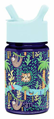 Picture of Simple Modern 12oz Summit Kids Tritan Water Bottle with Straw Lid for Toddler - Dishwasher Safe Travel Tumbler - Jungle Safari