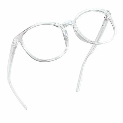 Picture of LifeArt Blue Light Blocking Glasses, Anti Eyestrain, Computer Reading Glasses with Spring Hinge, Gaming Glasses, TV Glasses for Women Men, Anti Glare (Transparent, 0.75 Magnification)