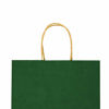 Picture of 100 Pack 5.25x3.25x8 inch Small Green Kraft Paper Bags with Handles Bulk, Bagmad Gift Bags, Craft Grocery Shopping Retail Party Favors Wedding Bags Sacks (Dark Green, 100pcs)