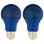 Picture of Amazon Basics 60 Watt Equivalent, Non-Dimmable, A19 LED Light Bulb | Blue, 2-Pack