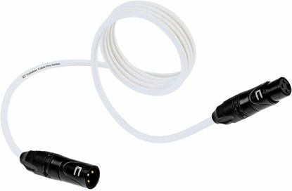 Picture of Balanced XLR Cable Male to Female - 30 Feet White - Pro 3-Pin Microphone Connector for Powered Speakers, Audio Interface or Mixer for Live Performance & Recording