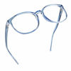 Picture of LifeArt Blue Light Blocking Glasses, Anti Eyestrain, Computer Reading Glasses with Spring Hinge, Gaming Glasses, TV Glasses for Women Men, Anti Glare (Light Blue, 0.50 Magnification)