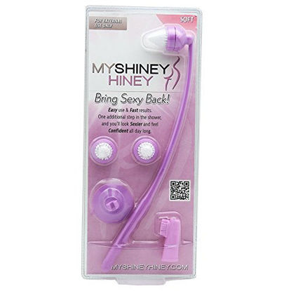 Picture of My Shiney Hiney Soft Bristle Personal Cleansing Brush Set - Violet
