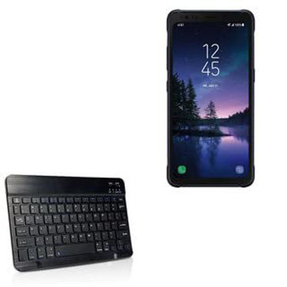 Picture of BoxWave Keyboard Compatible with Samsung Galaxy S8 Active (Keyboard by BoxWave) - SlimKeys Bluetooth Keyboard, Portable Keyboard with Integrated Commands for Samsung Galaxy S8 Active - Jet Black