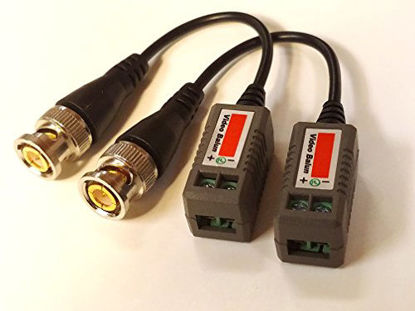 Picture of 12 PIECE Lot (6 PAIRS) BNC pigtail HD Video Balun Transceiver Cables via CAT5e Cat6 UTP cable - Security Camera