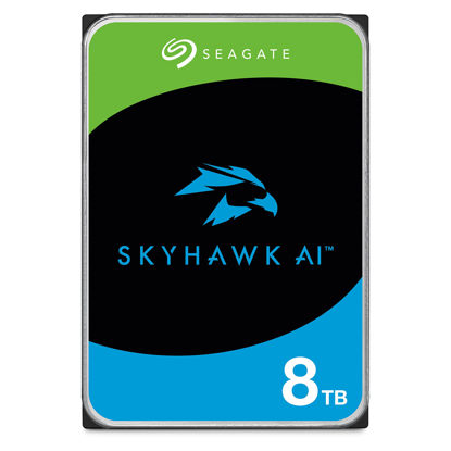 Picture of Seagate Skyhawk AI 8TB Surveillance Internal Hard Drive HDD-3.5 Inch SATA 6Gb/s 256MB Cache + Drive Health Management & 3-Year Recovery Service - (ST8000VEZ00)