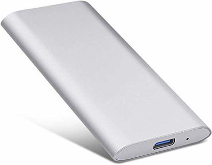 Picture of Portable External Hard Drive 1TB 2TB Portable Hard Drive External Type C USB3.1 HDD Storage Compatible for Mac, PC, Desktop, Laptop, Xbox One (A-2TB-Silver)