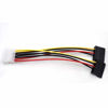 Picture of 1x 4 Pin to Two SATA SATA Power Splitter Cable Internal Power Splitter Cable 1 Pcs