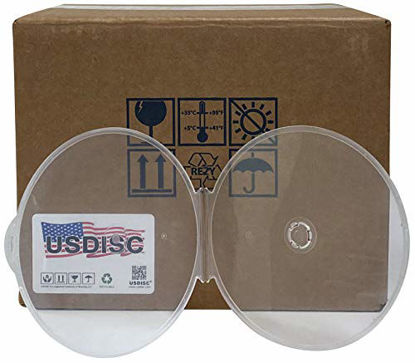 Picture of USDISC Clamshell Cases, Single 1 Disc, Clear, Pack of 50