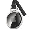 Picture of 2 Pack laylion Air Tag Keychain for Apple Airtags Holder, Mirror Polished Stainless Steel Ring Minimalist Slim Thin AirTag Secure Case with Strap Installed at The Gap of Battery Cover