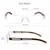 Picture of 2 Pairs Reading Glasses, Blue Light Blocking Glasses, Computer Reading Glasses for Women and Men, Fashion Rectangle Eyewear Frame(Brown, +2.00 Magnification)