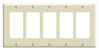 Picture of Leviton 80423-I 5-Gang Decora/GFCI Device Decora Wallplate, Standard Size, Thermoset, Device Mount, Ivory