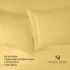 Picture of 1500 Supreme Collection King Sheet Sets Yellow - Luxury Hotel Bed Sheets and Pillowcase Set for King Mattress - Extra Soft, Elastic Corner Straps, Deep Pocket Sheets, King Yellow