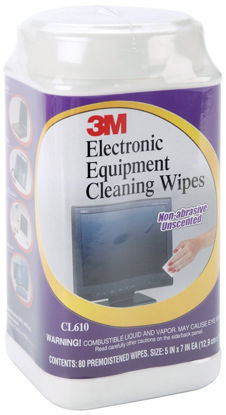 Picture of 3M CL610 Electronic Equipment Cleaning Wipes, 5-1/2-Inch x6-3/4-Inch, 80 Count