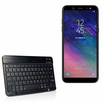 Picture of BoxWave Keyboard Compatible with Samsung Galaxy A6 (2018) (Keyboard by BoxWave) - SlimKeys Bluetooth Keyboard, Portable Keyboard with Integrated Commands for Samsung Galaxy A6 (2018) - Jet Black