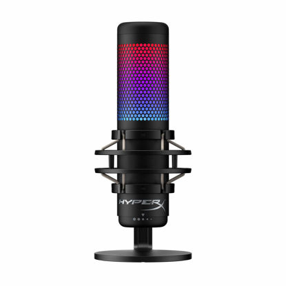 Picture of HyperX QuadCast S RGB USB Condenser Microphone for PC, PS4 and Mac, Anti-Vibration Shock Mount, Four Polar Patterns, Pop Filter, Gain Control, Gaming, Streaming, Podcasts (Renewed)