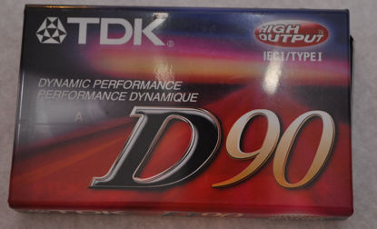 Picture of TDK D 90 audio cassette tape