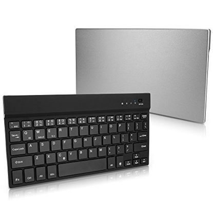 Picture of BoxWave Keyboard Compatible with Lenovo Yoga Tablet 2 10.1 (Keyboard by BoxWave) - SlimKeys Bluetooth Keyboard - with Backlight, Portable Keyboard w/Convenient Back Light - Jet Black