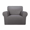 Picture of PureFit Super Stretch Chair Sofa Slipcover - Spandex Non Slip Soft Couch Sofa Cover, Washable Furniture Protector with Non Skid Foam and Elastic Bottom for Kids, Pets （Chair,Light Gray）