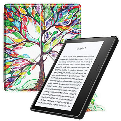Picture of Fintie Origami Case for Kindle Oasis (10th and 9th Gen, 2019 and 2017 Release) - Slim Fit Stand Cover Support Hands Free Reading (Auto Wake Sleep for 2017 Version Only, Not for 2019 Version), LoveTree
