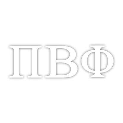 Picture of Pro-Graphx Pi Beta Phi Greek Sorority Sticker Decal, 2.5 Inches Tall, White