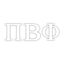 Picture of Pro-Graphx Pi Beta Phi Greek Sorority Sticker Decal, 2.5 Inches Tall, White
