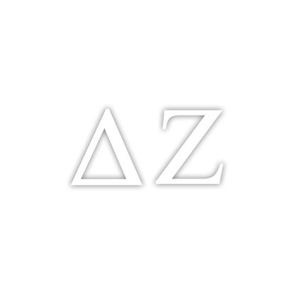 Picture of Pro-Graphx Delta Zeta Greek Sorority Sticker Decal, 2.5 Inches Tall, White