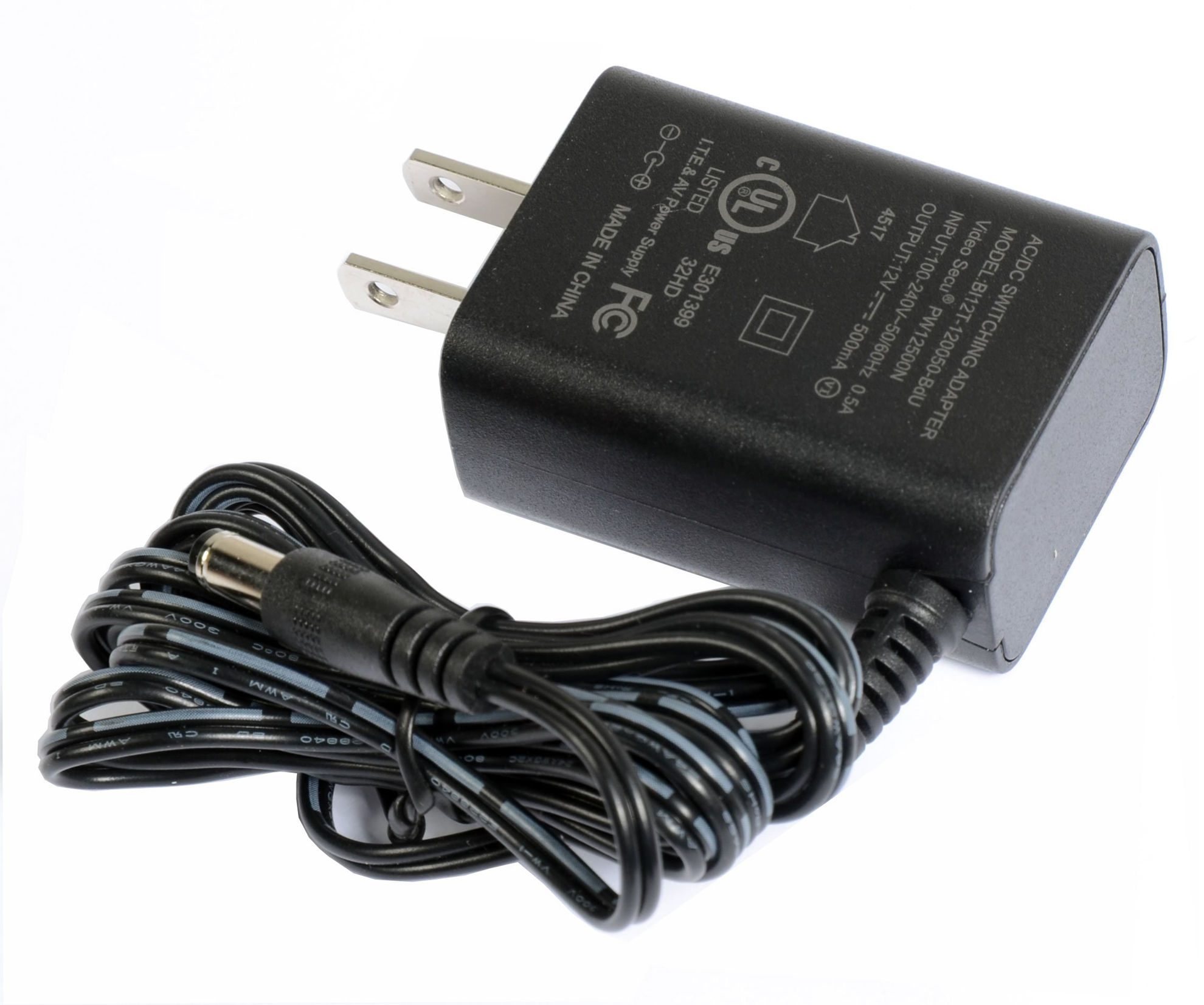 GetUSCart- VideoSecu Power Supply 12V DC 500MA Regulated CCTV Security ...