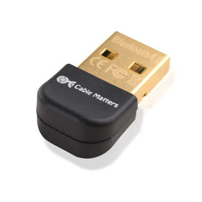 Picture of Cable Matters Gold Plated Bluetooth 4.0 Low Energy USB Adapter for Windows 8.1/8/7/Vista/XP in Black