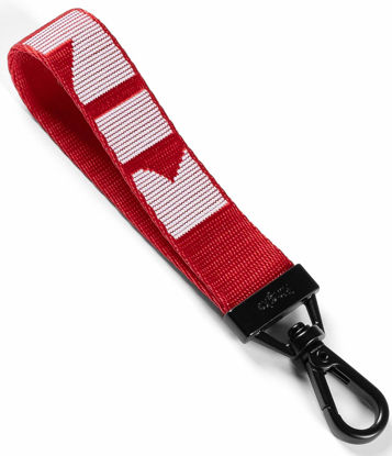 Picture of Ringke Key Ring Strap Compatible with Earbuds, Keys, Cameras & ID QuikCatch Keyring Lanyard - Lettering Red