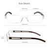 Picture of 2 Pairs Reading Glasses, Blue Light Blocking Glasses, Computer Reading Glasses for Women and Men, Fashion Rectangle Eyewear Frame(Brown, +1.00 Magnification)