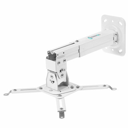 Picture of ONKRON Universal Ceiling Projector Mount Height Adjustable Mounting Bracket up to 22 LBS White K3A