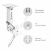 Picture of ONKRON Universal Ceiling Projector Mount Height Adjustable Mounting Bracket up to 22 LBS White K3A